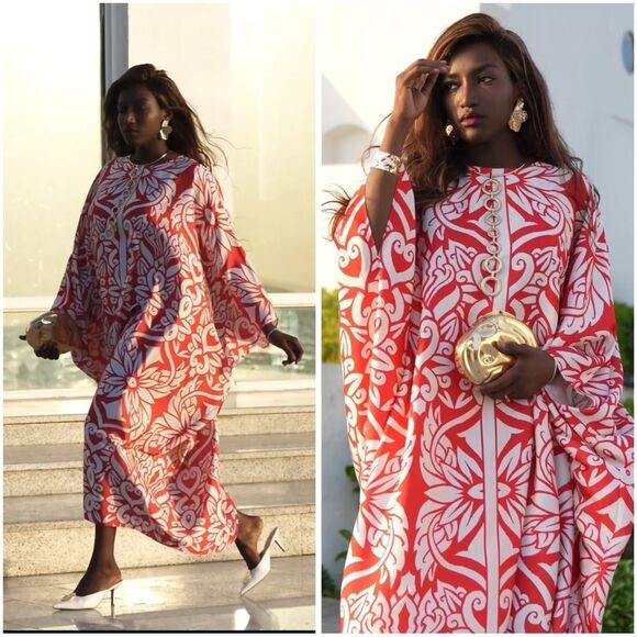H&M Ramadan Modest Collection Satin Kaftan Dress - Picture 1 of 8